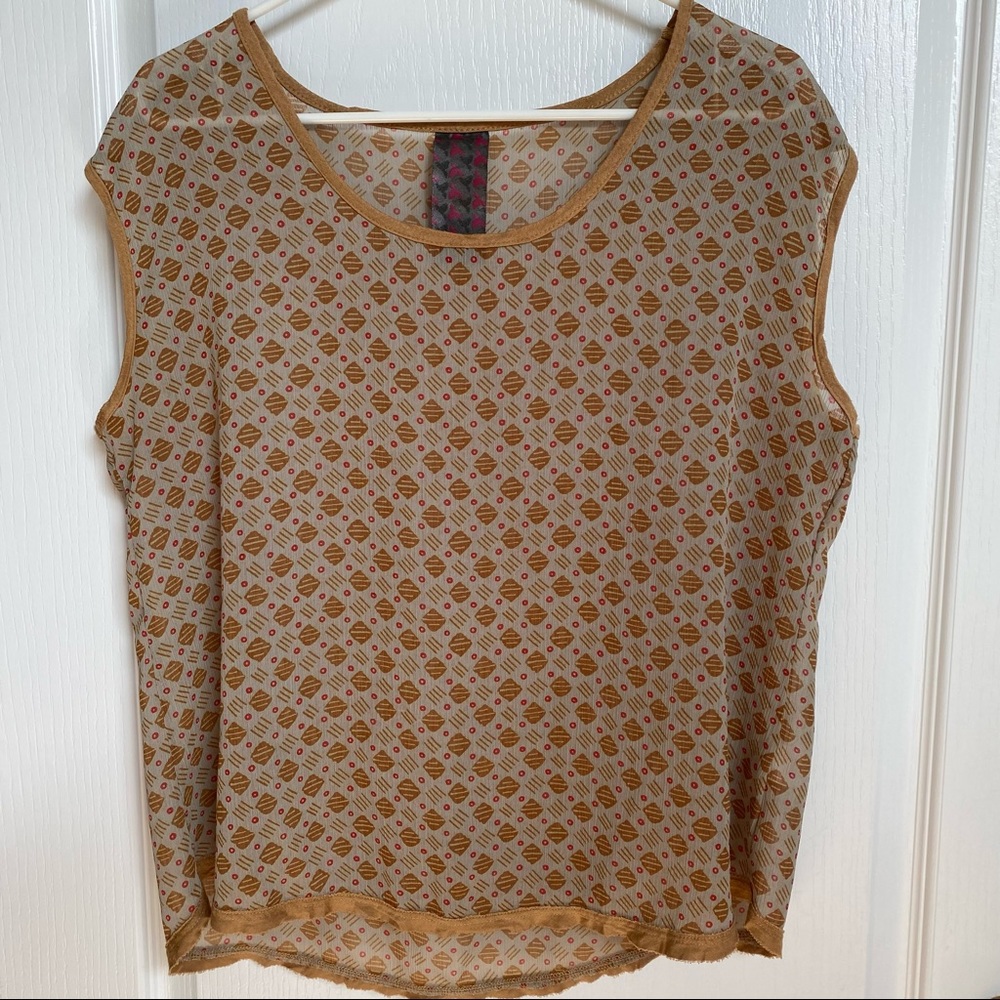 Nordstrom Patterned Sheer Top